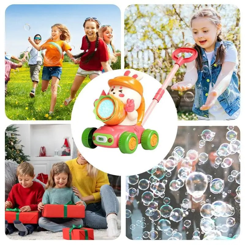 Light-Up Bubble Push Toy – Bubble Blowing Walker for Kids