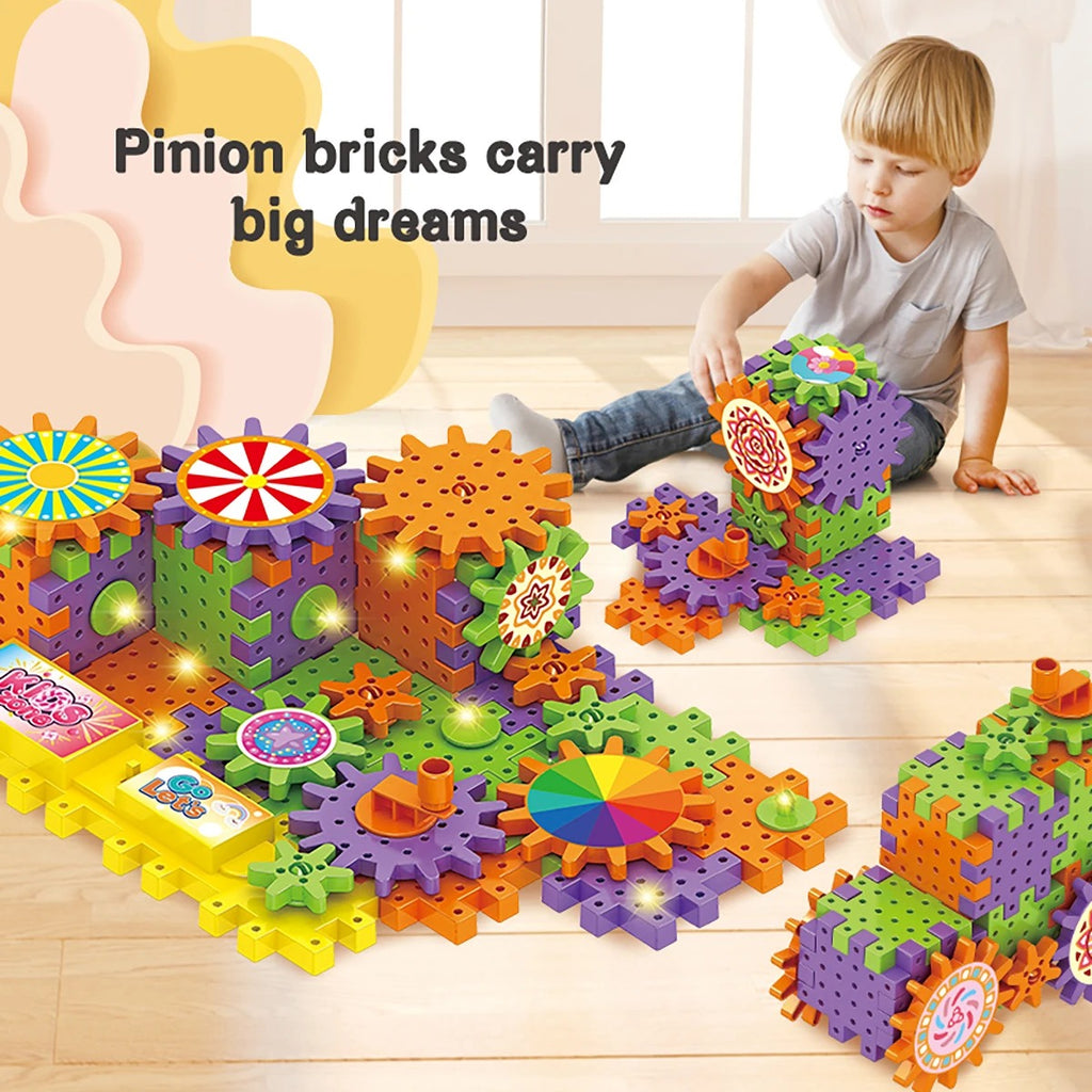 DIY Electric Gear Building Block Toy – Creative Assembly & Learning Set