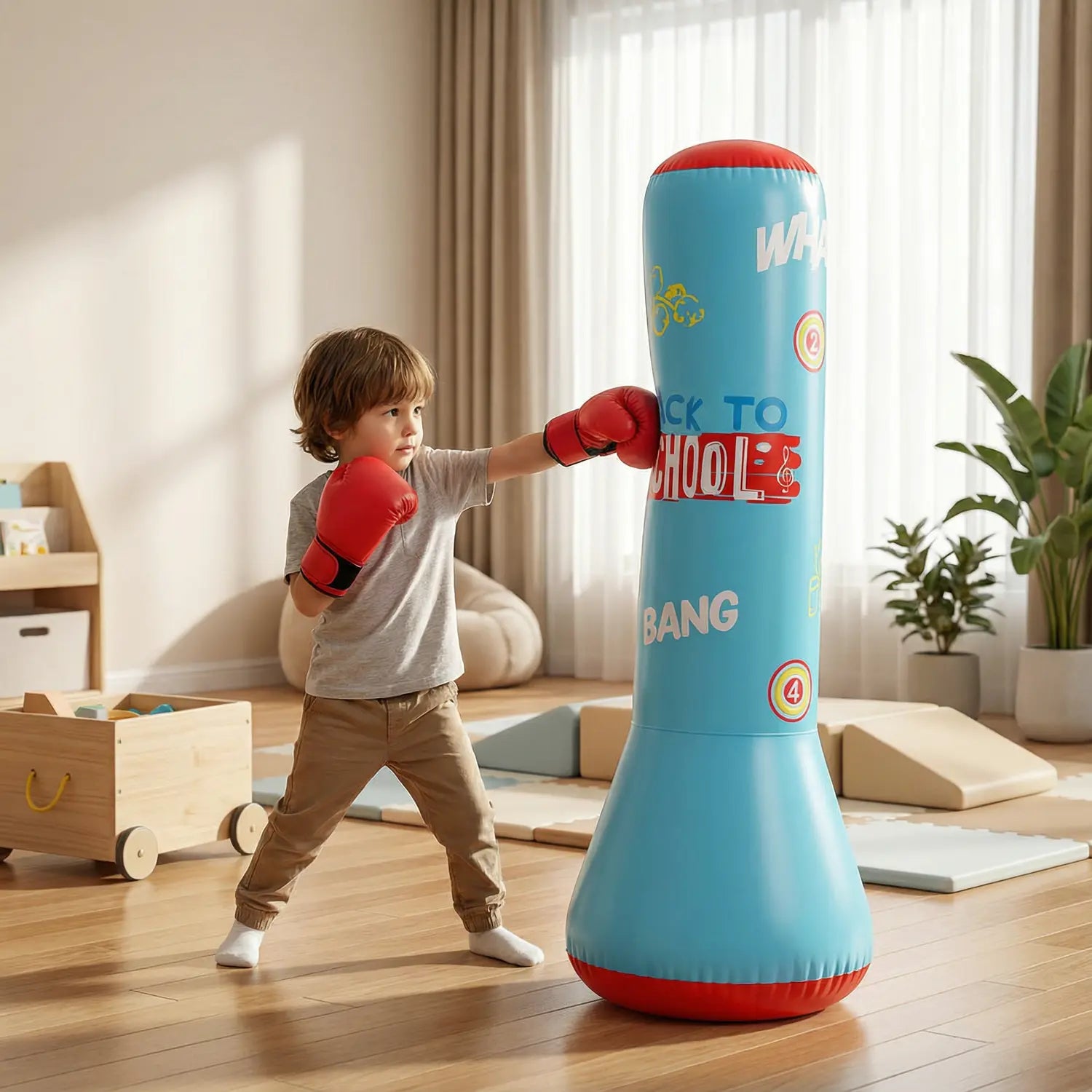 Inflatable Kids Punch Bag – Burn Energy, Build Confidence & Active Indoor Fun