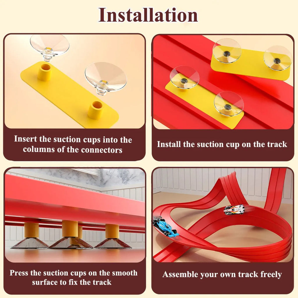 Flexible racing track set